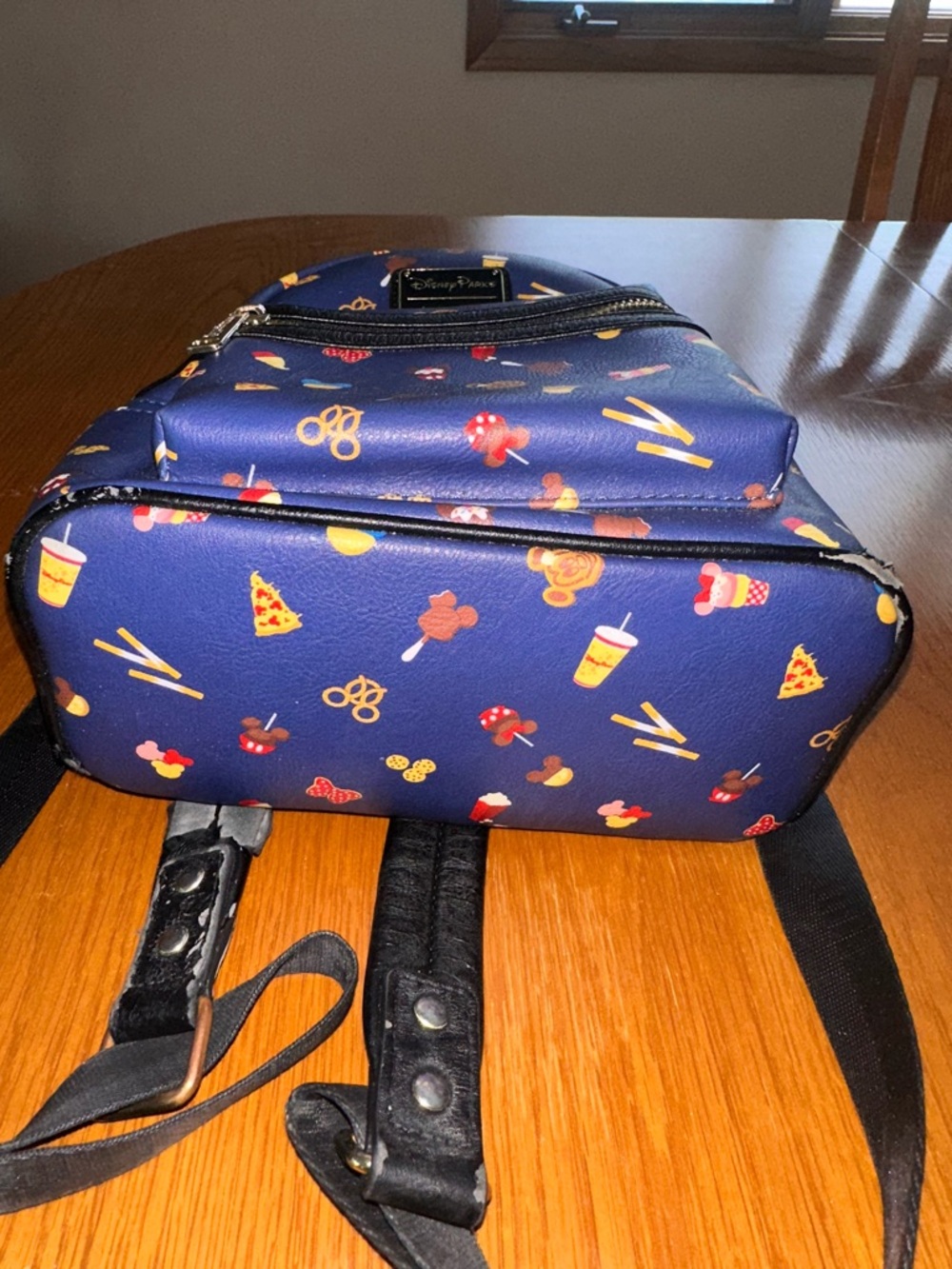 Loungefly Disney Parks Snacks Icons Navy Mini Backpack Used One Size Rare - Picture 5 of 15